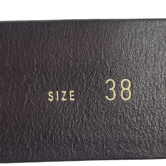 POST CARD  Brown Casual Leather wide belt Size 38 (PLEASE REVIEW MEASUREMENTS) - Picture 3 of 7